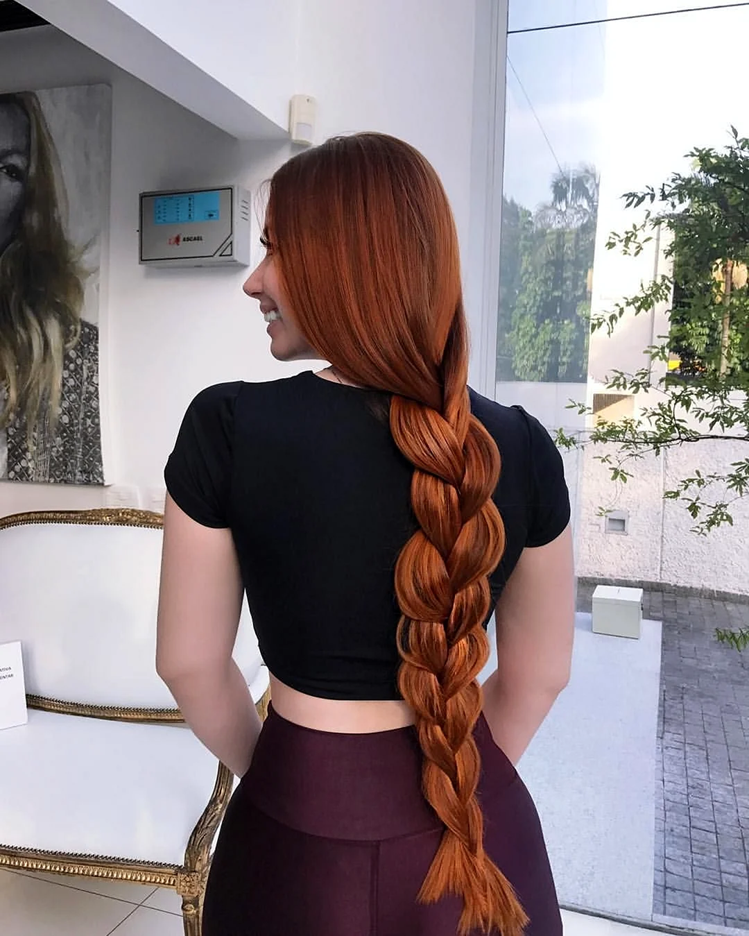 Длинная рыжая коса