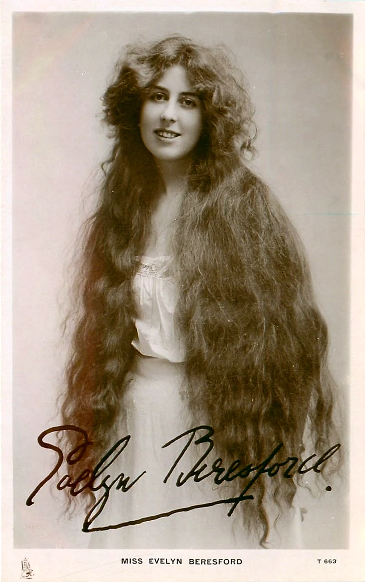 Длинные волосы эдвардианской эпохи