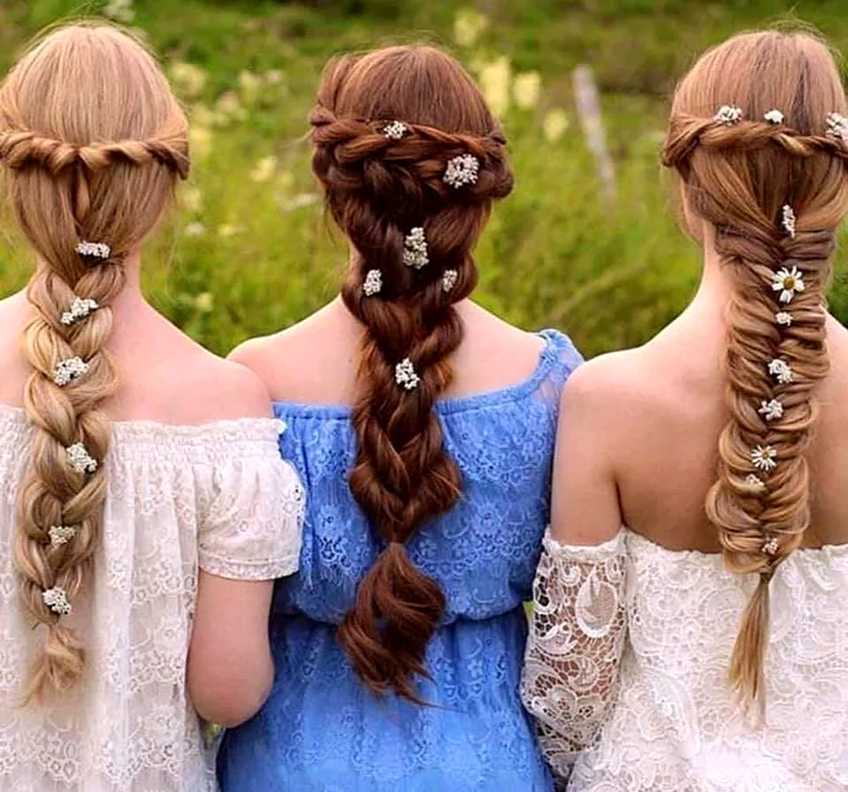 Эльфийские косы на длинные волосы