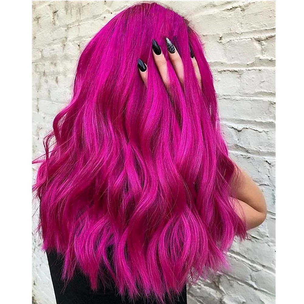 Яркие розовые волосы