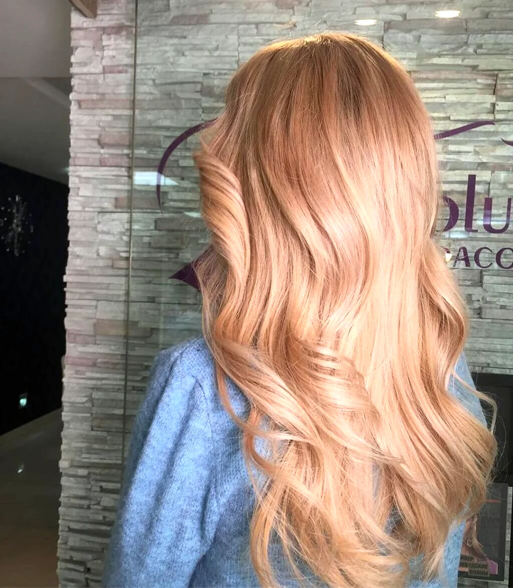 Карамельно персиковый блонд