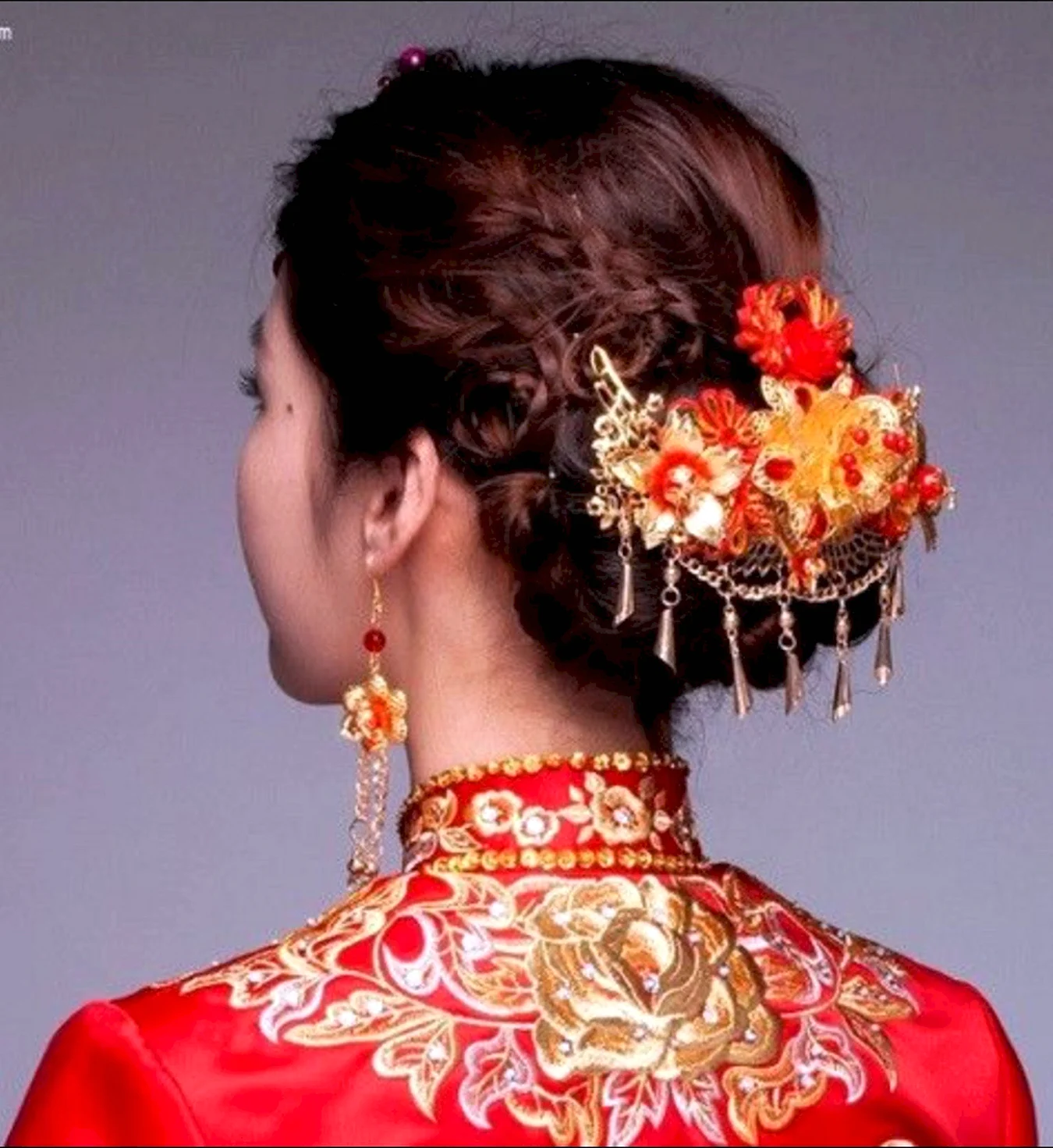 Китайская Свадебная прическа