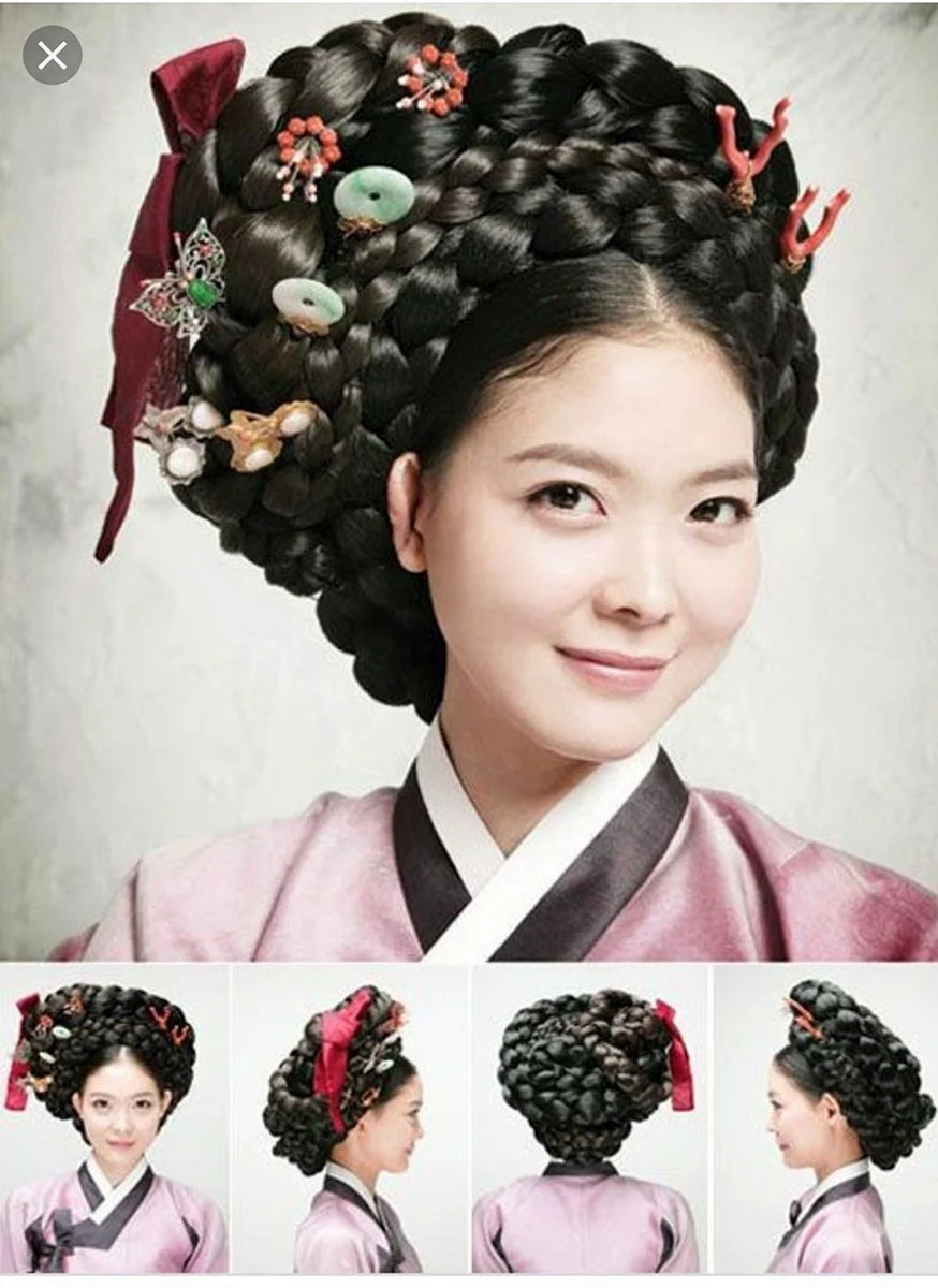 Корейские причёски для ханбока