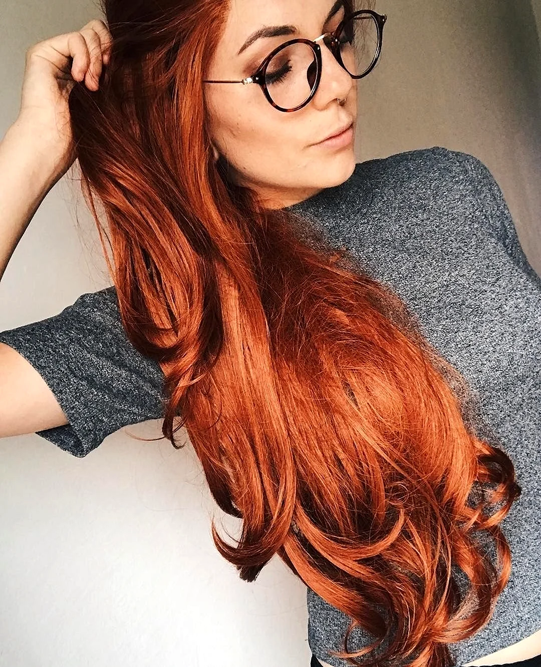 Красивое рыжее окрашивание волос