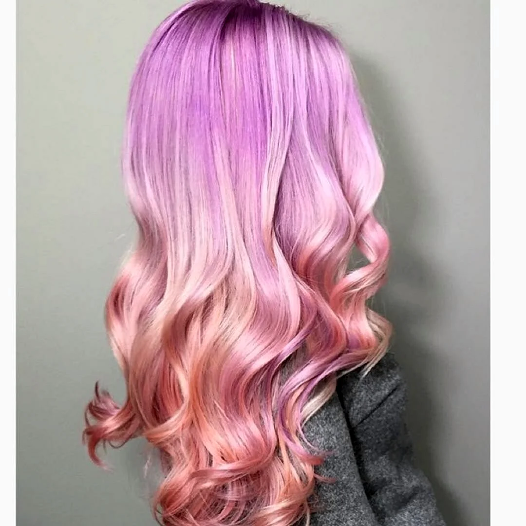 Лавандово розовые волосы