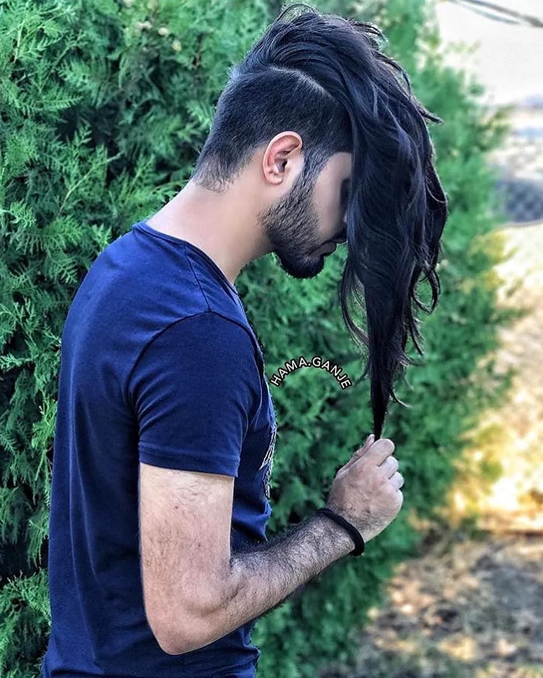 Мужская стрижка с длинными волосами сзади