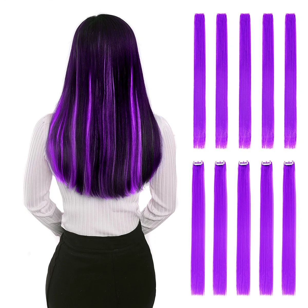 Наращивание волос фиолетовые пряди