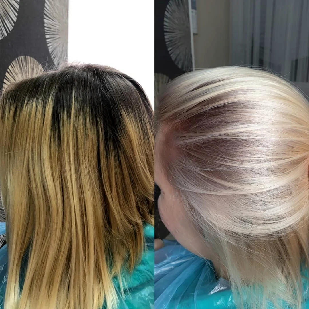 Окрашивание осветленных волос