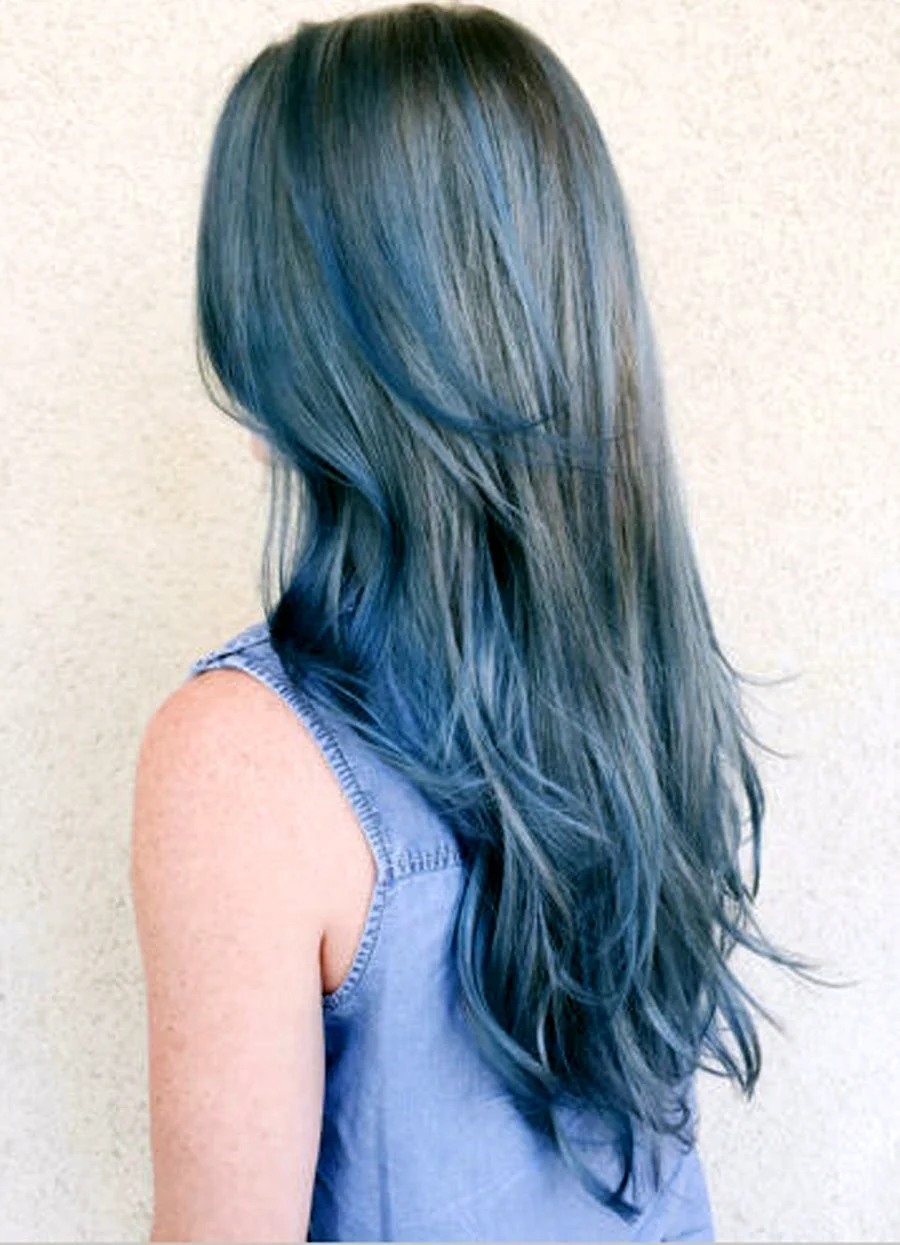 Пепельно синие волосы