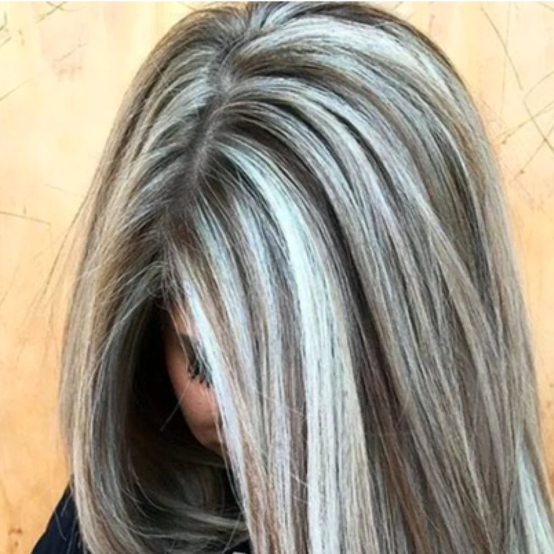 Пепельный цвет волос белое мелирование