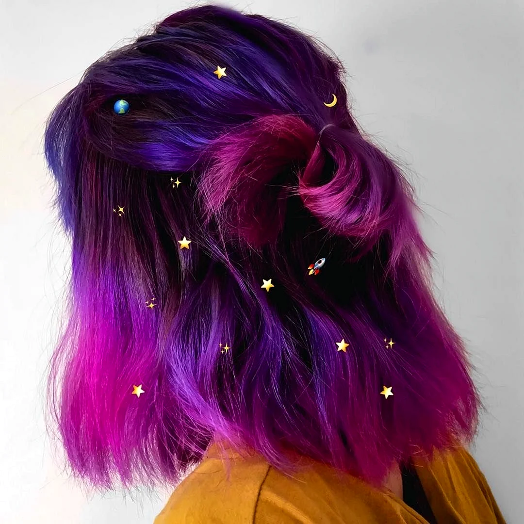 Покрасить волосы в фиолетовый