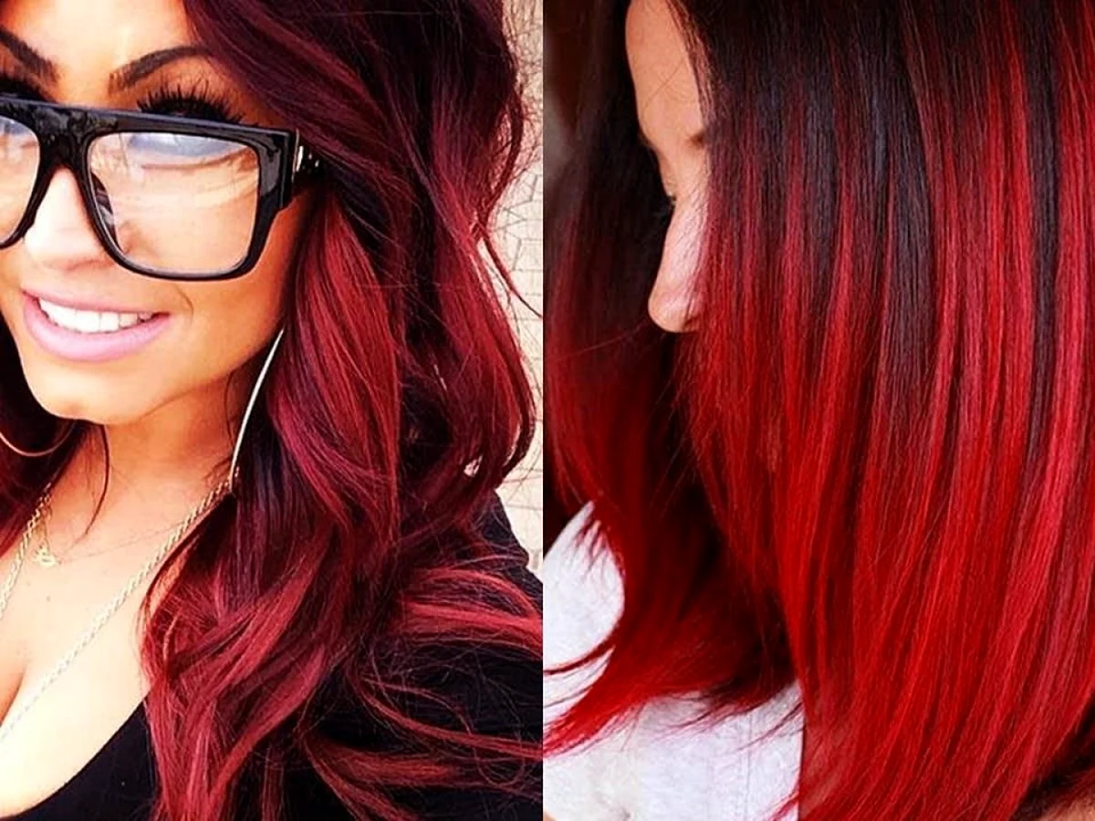 Покрасить волосы в красный