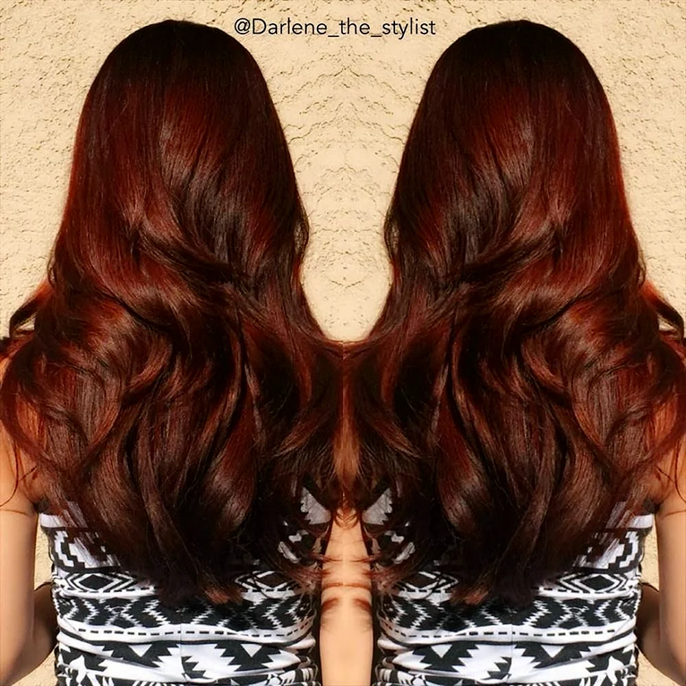 Шоколадно рыжий цвет волос