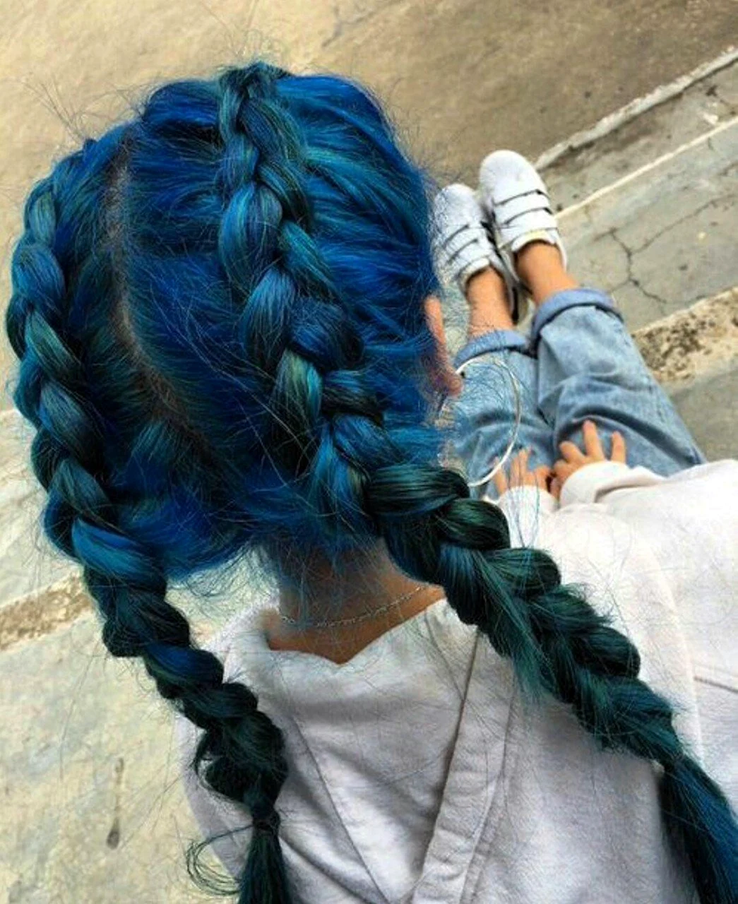 Синие косы