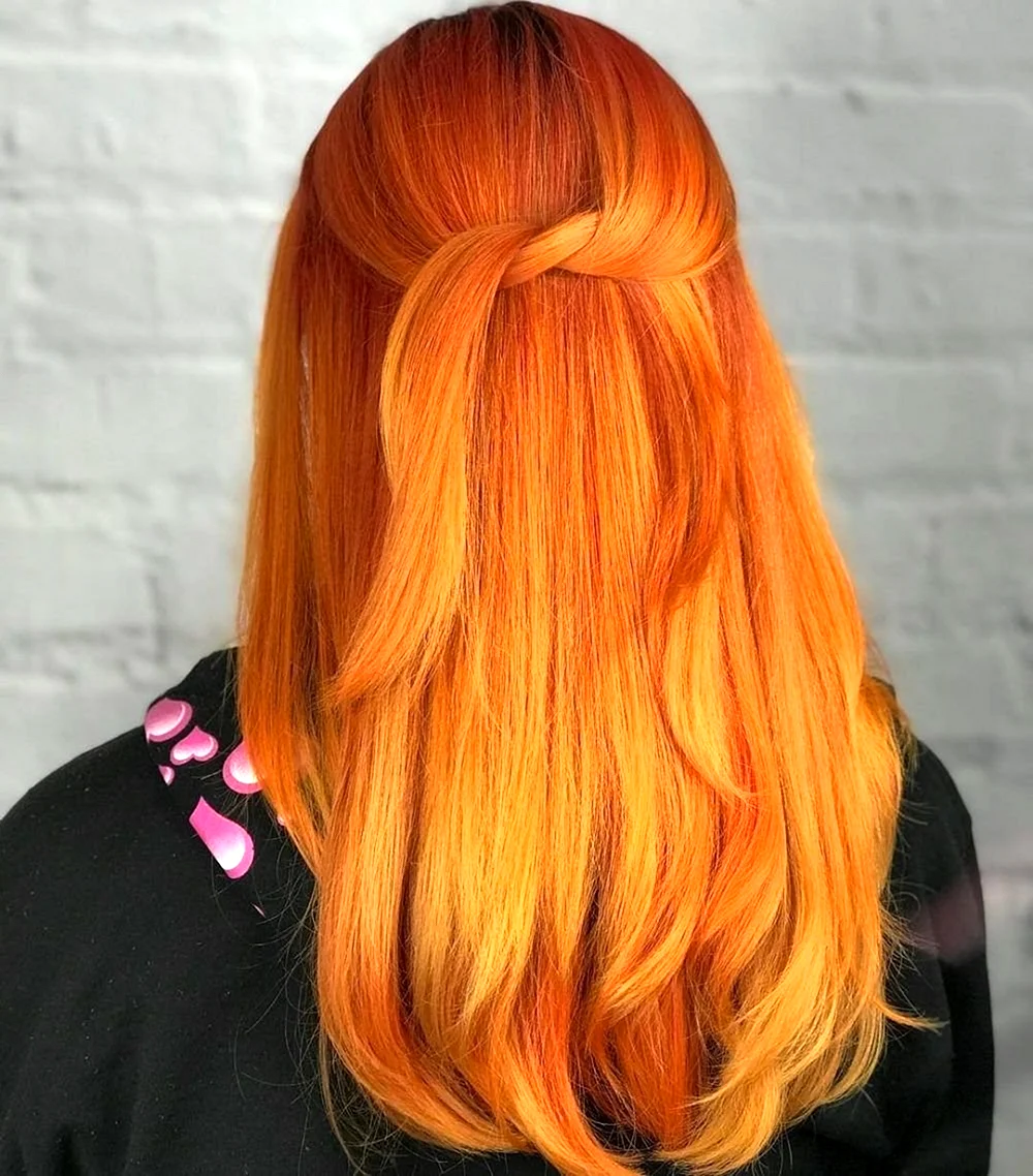 Цвет оранж для волос