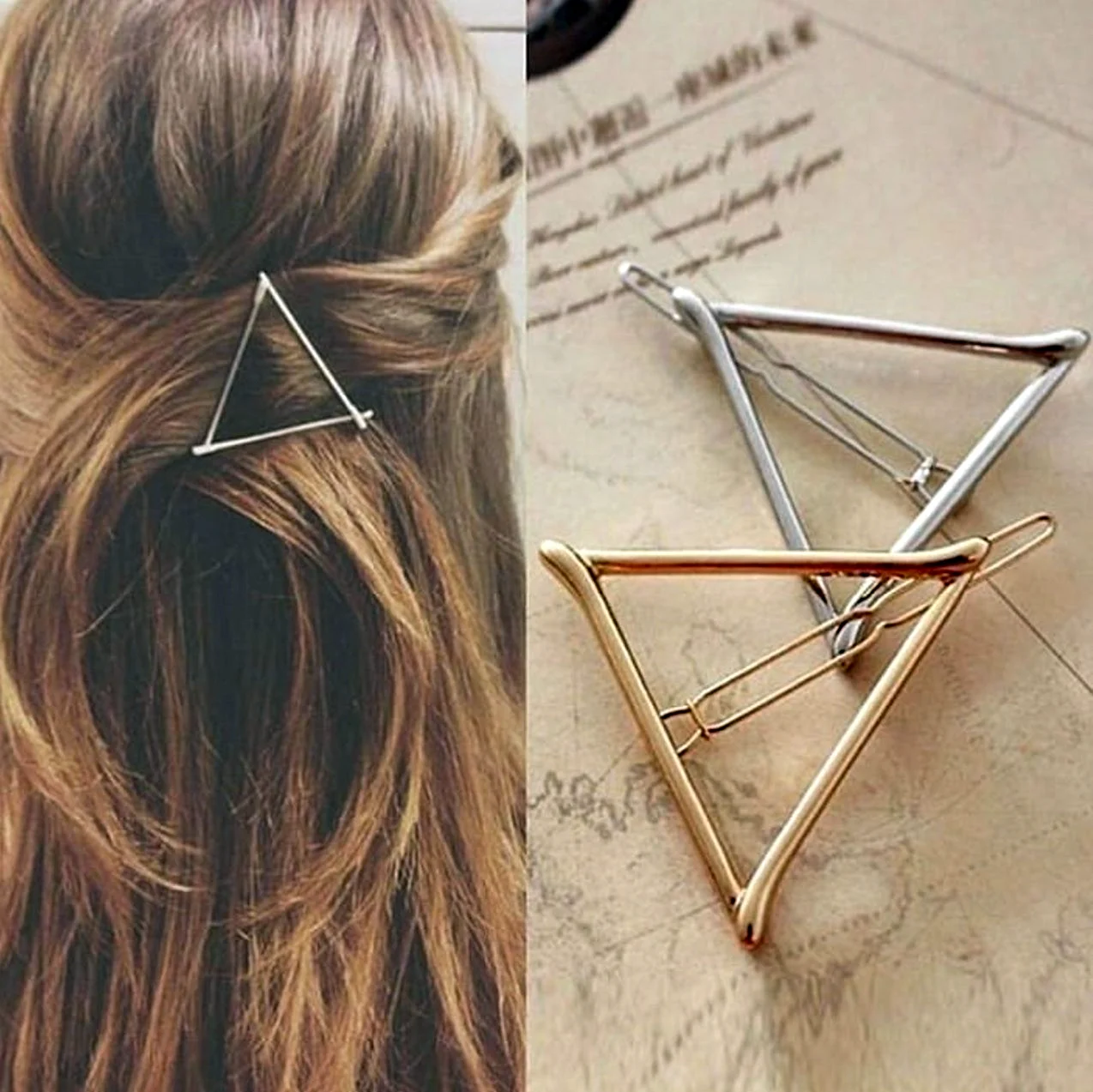 Заколка треугольник для волос