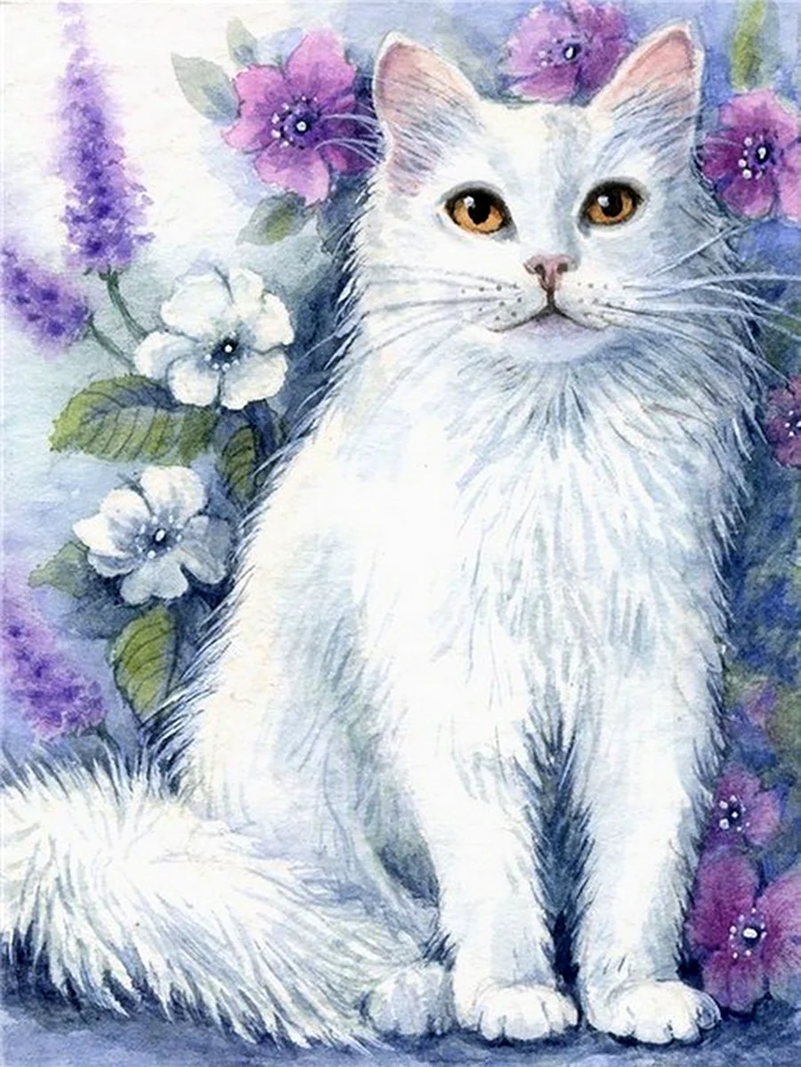 Акварельные котыамериканская художница Elena Mezhibovsky