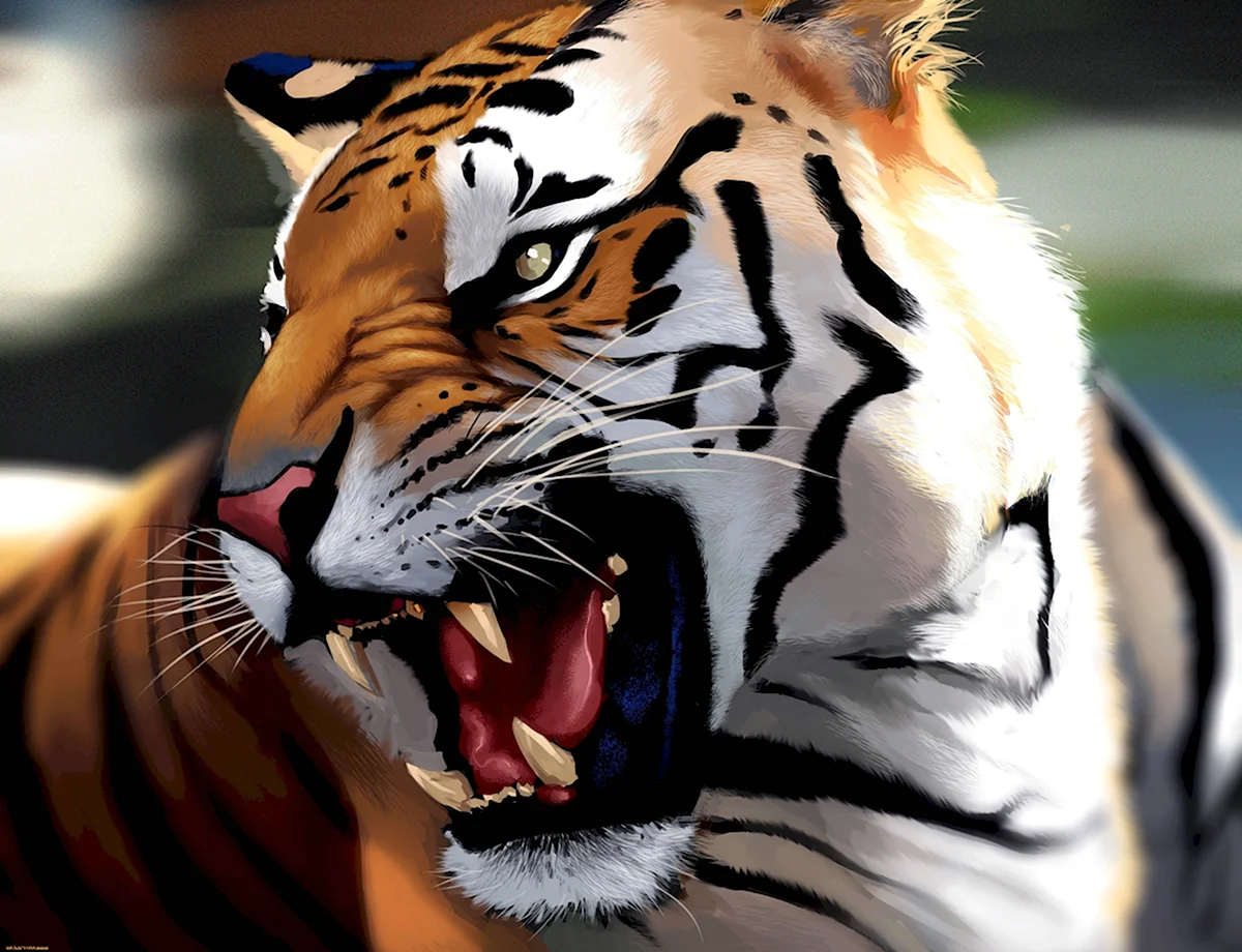 Амурский тигр 3d