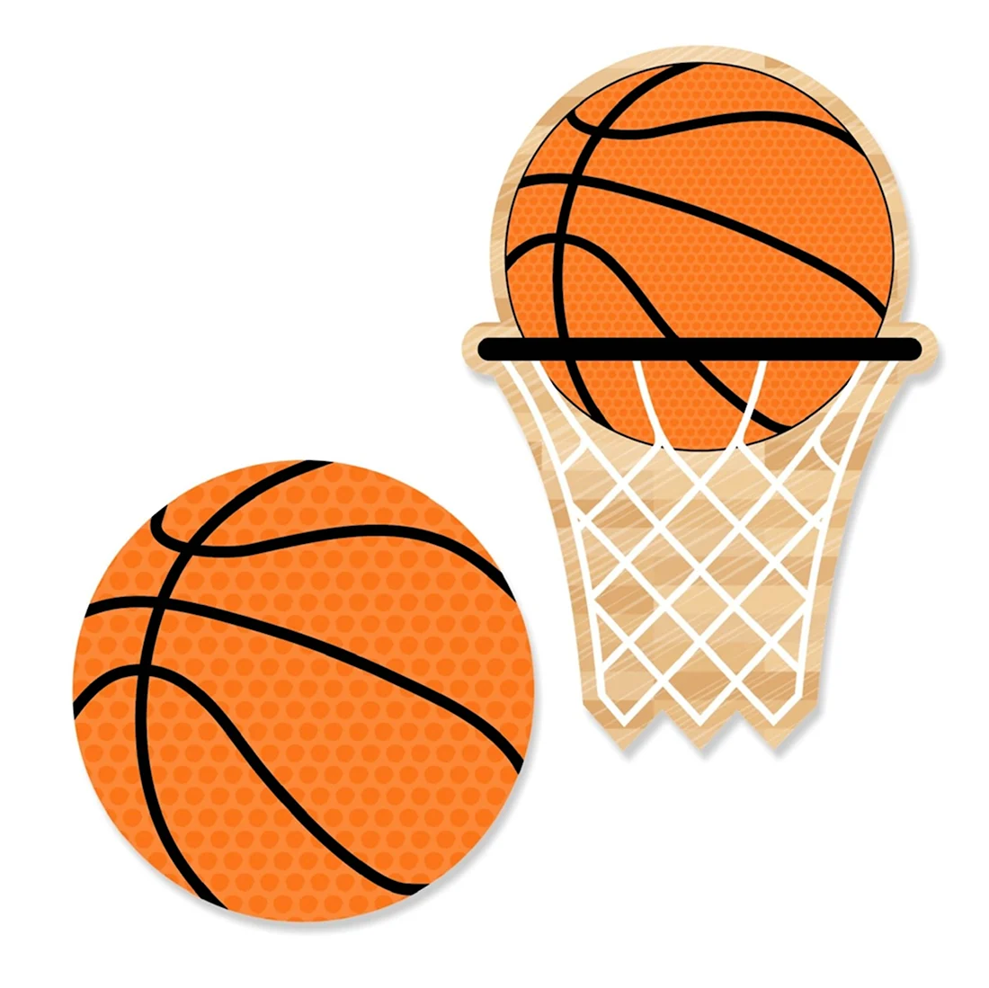 Аппликация на тему баскетбол