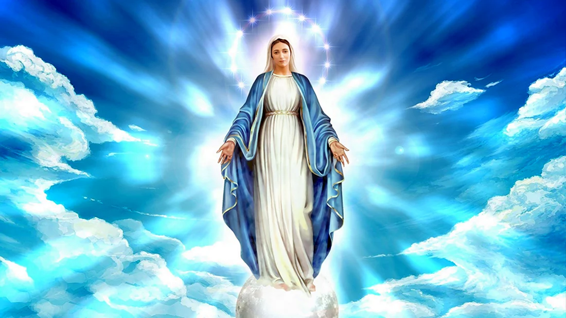 Богородица в облаках