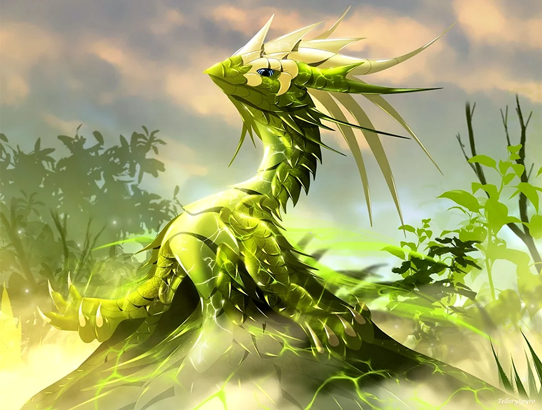 Брим зелёный дракон