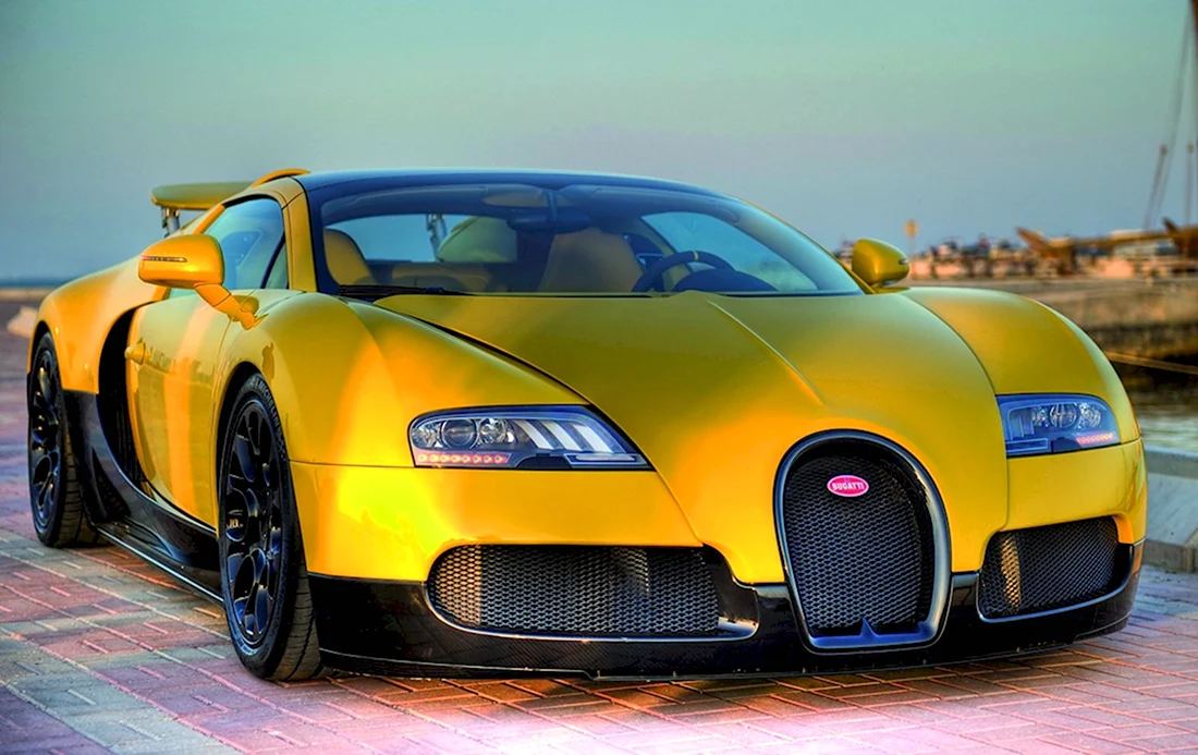 Bugatti Veyron super Sport жёлтый