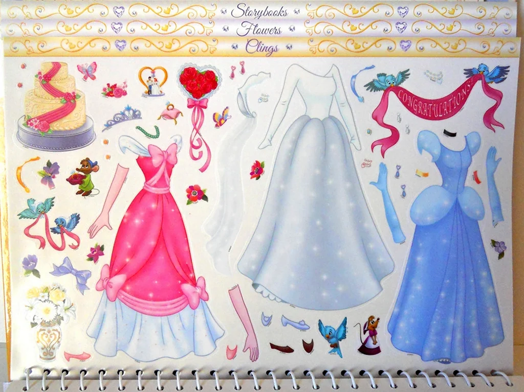 Бумажные куклы с одеждой принцессы