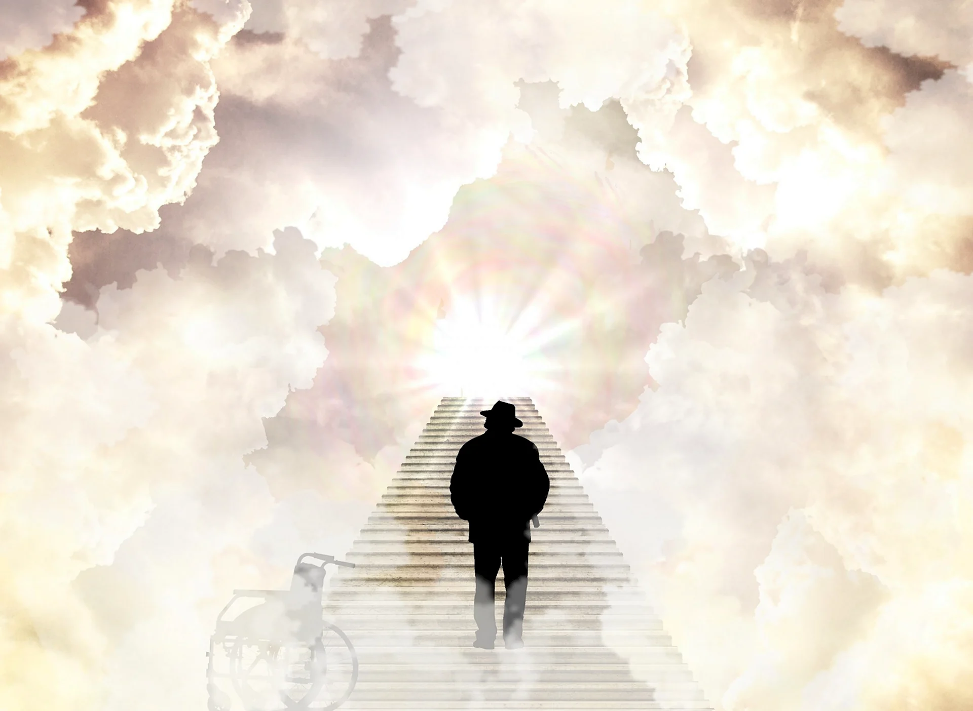 Человек на лестнице в небо
