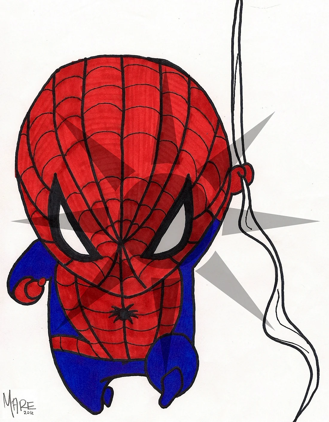 Человек паук рисунок