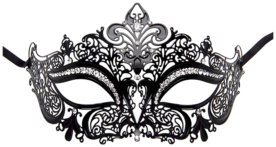 Черная карнавальная маска женская