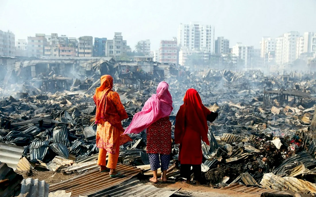 Дакка Бангладеш бедный район