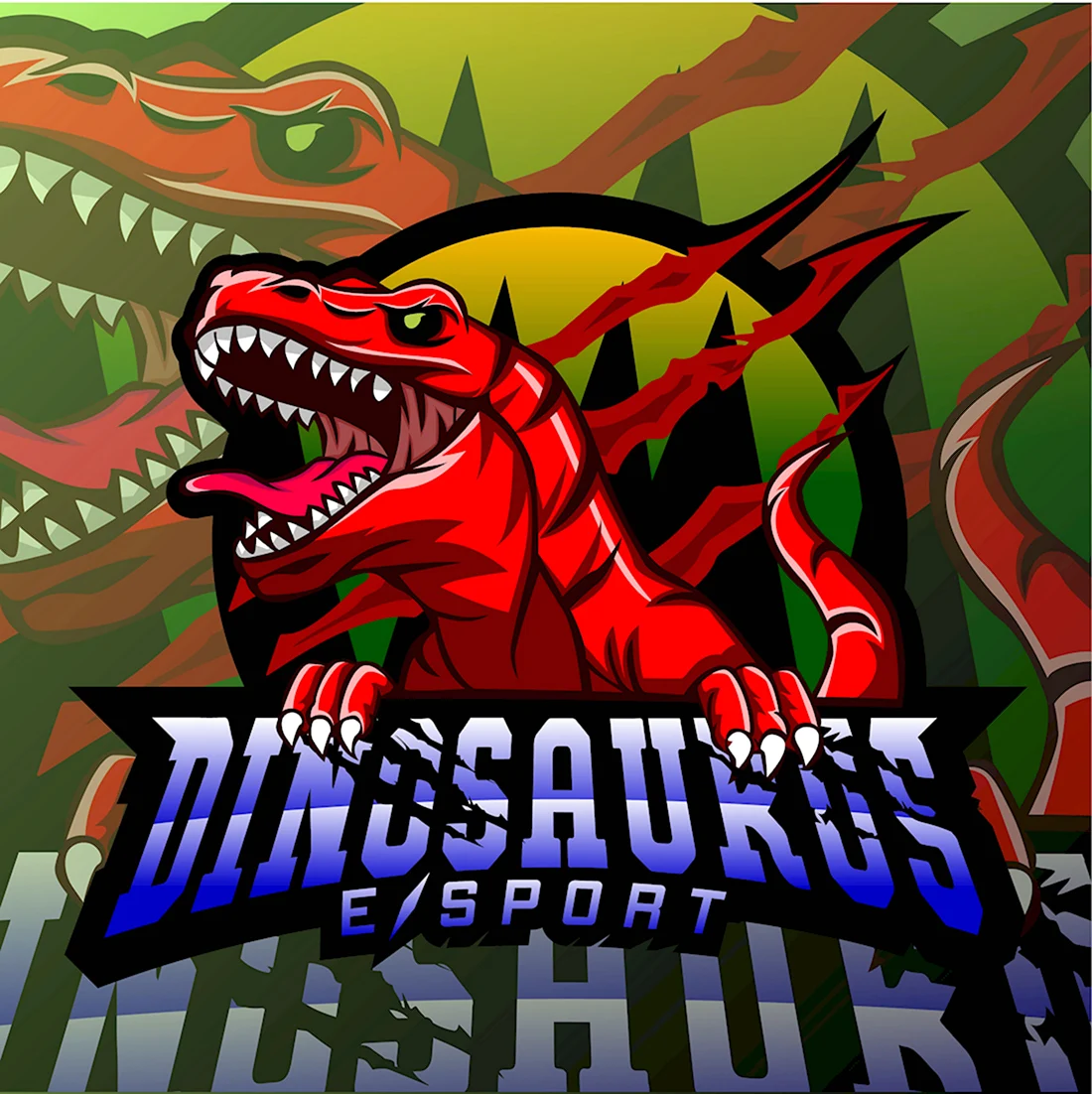 Динозавр логотип спорт