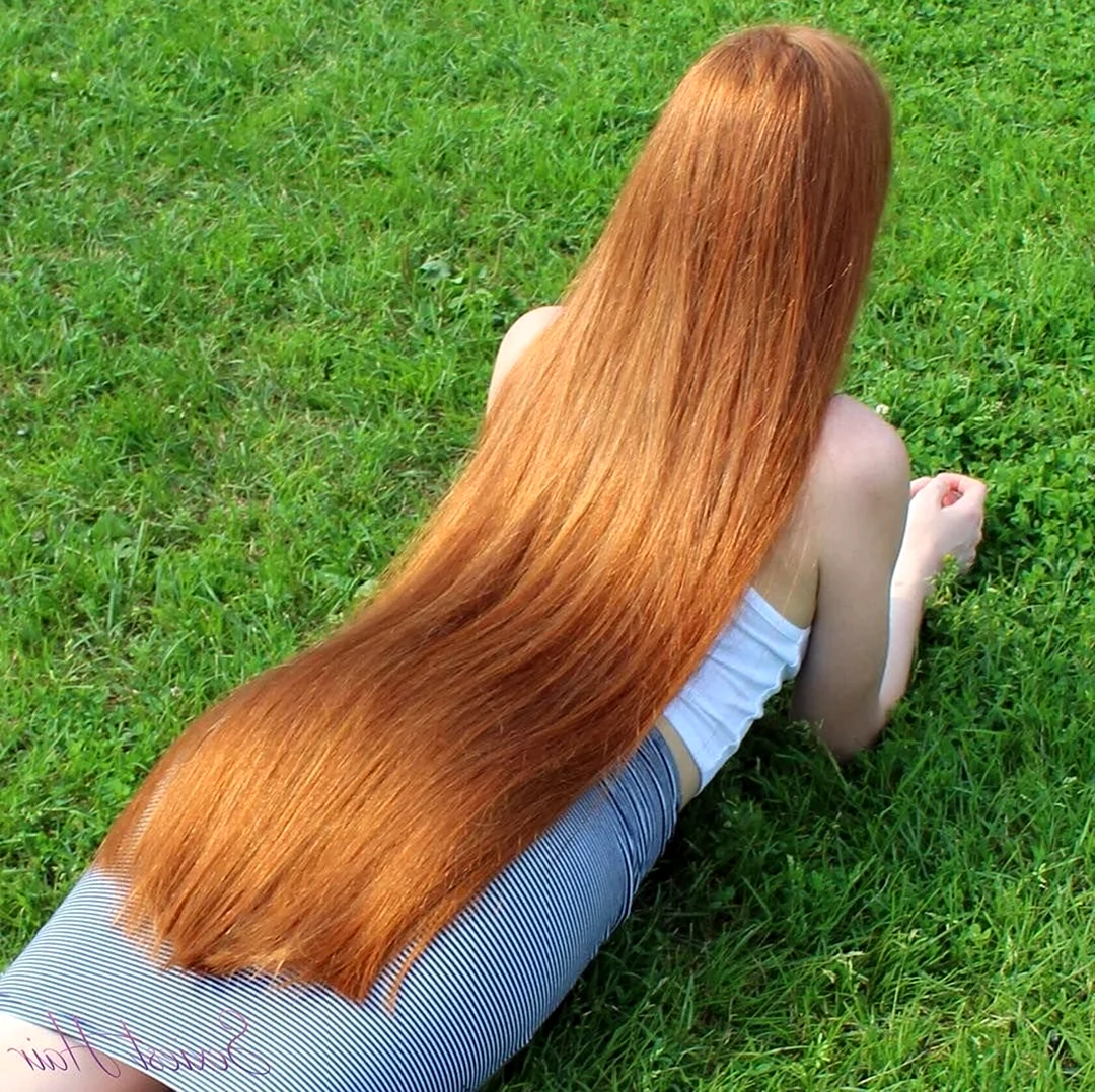 Длинные рыжие шелковистые волосы