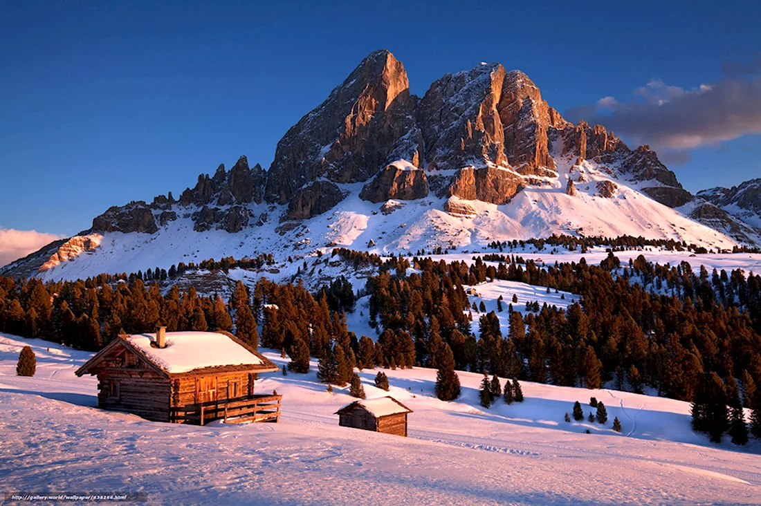 Доломитовые Альпы Италия зима