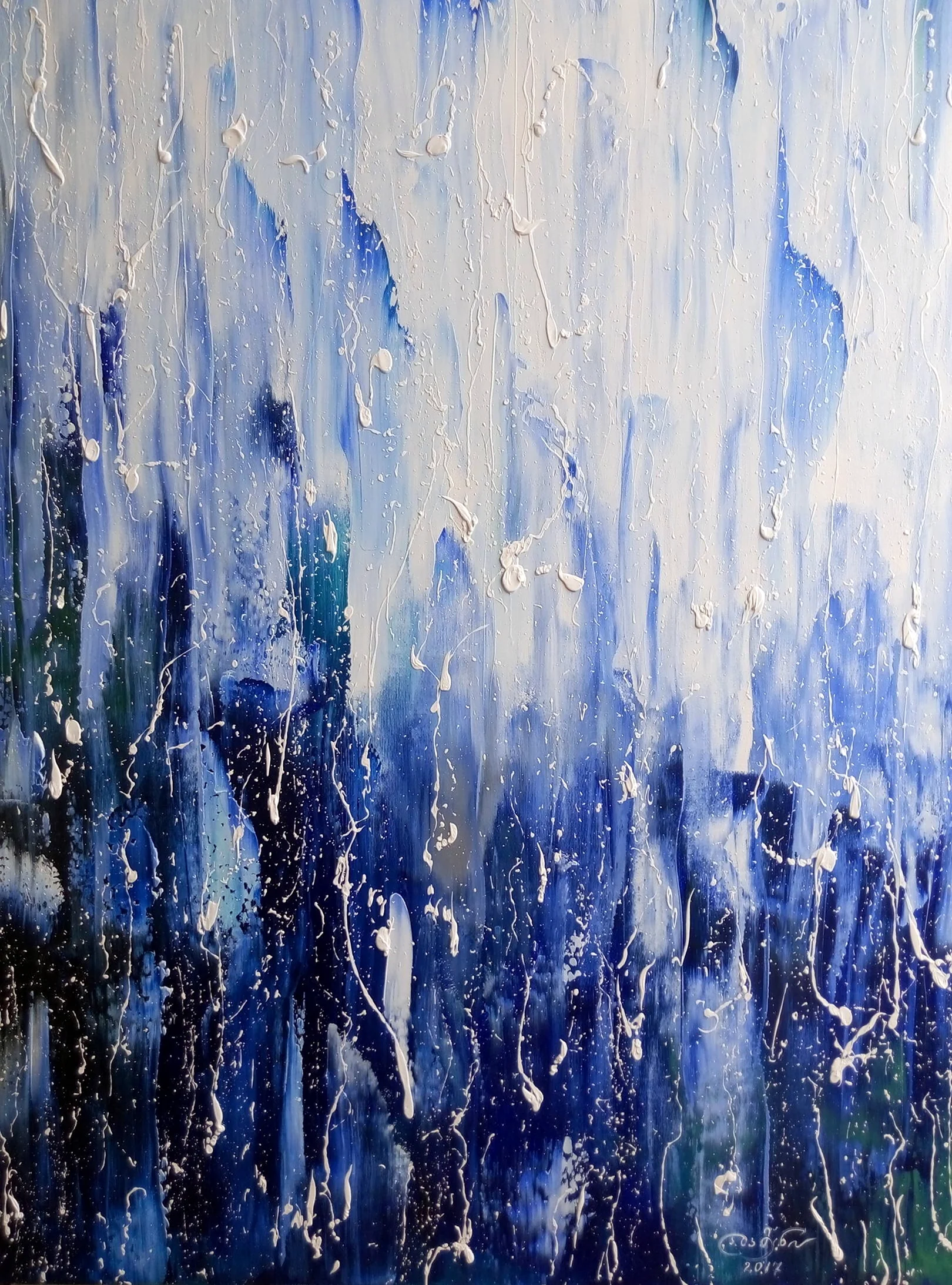 Дождь в абстрактной живописи