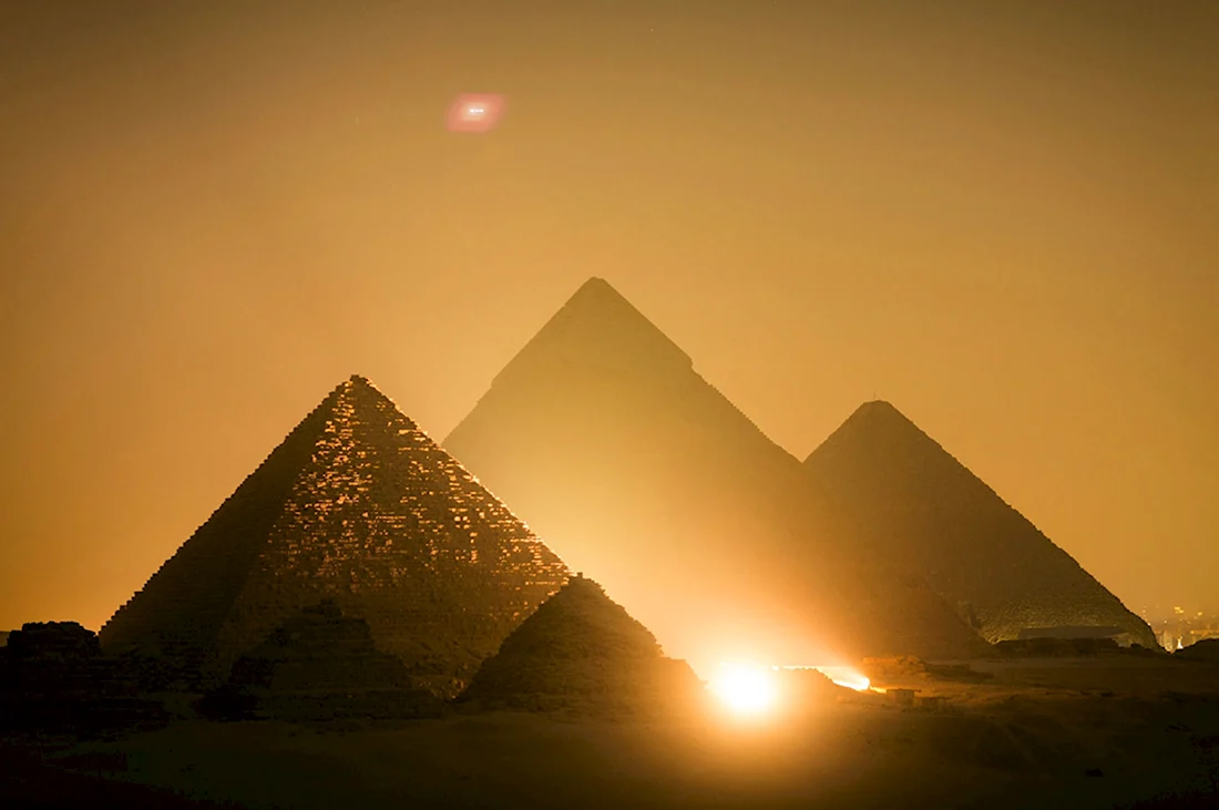 Египет Хеопса пирамида рассвет