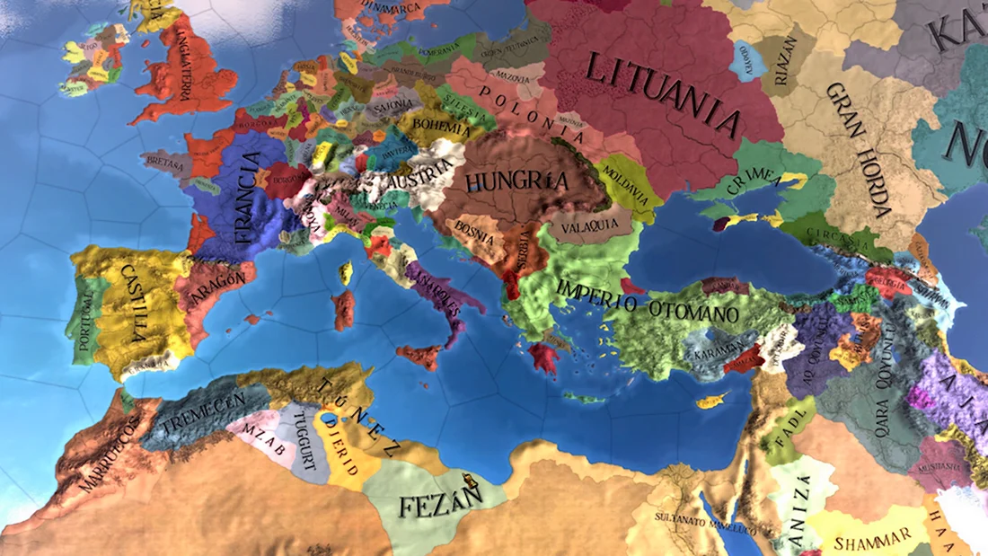 Европа Универсалис 4 карта Европы