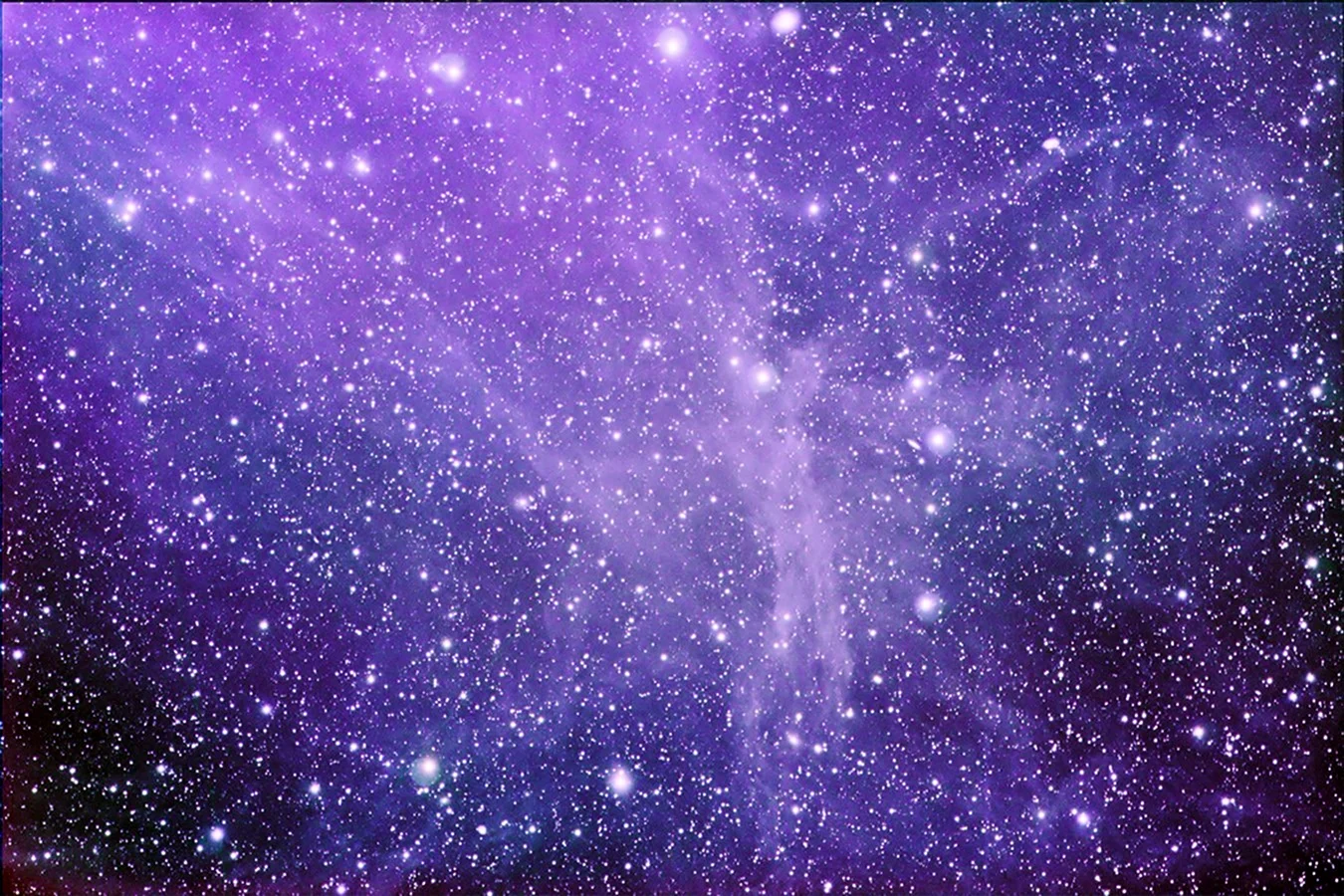 Фиолетовое звездное небо