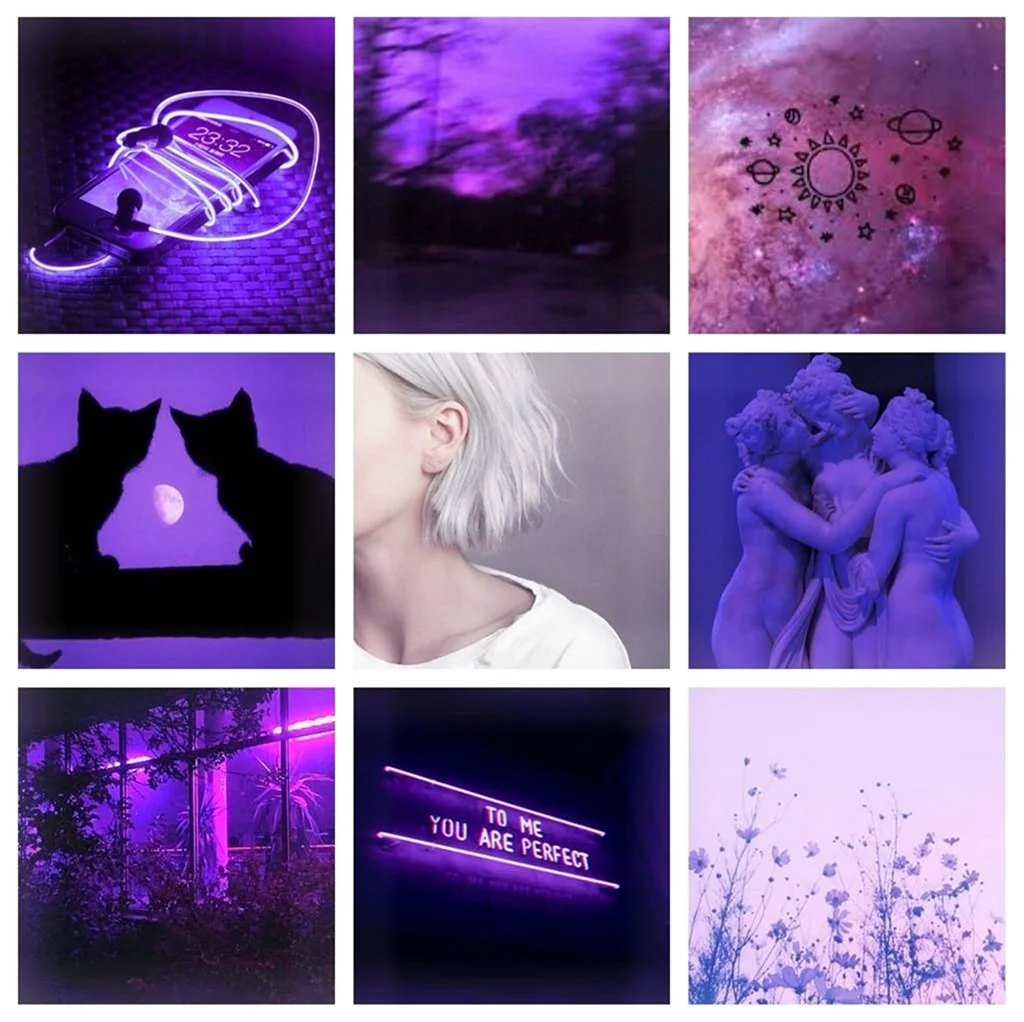 Фиолетовый коллаж