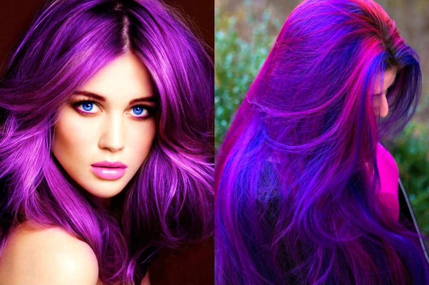 Фиолетовый цвет волос