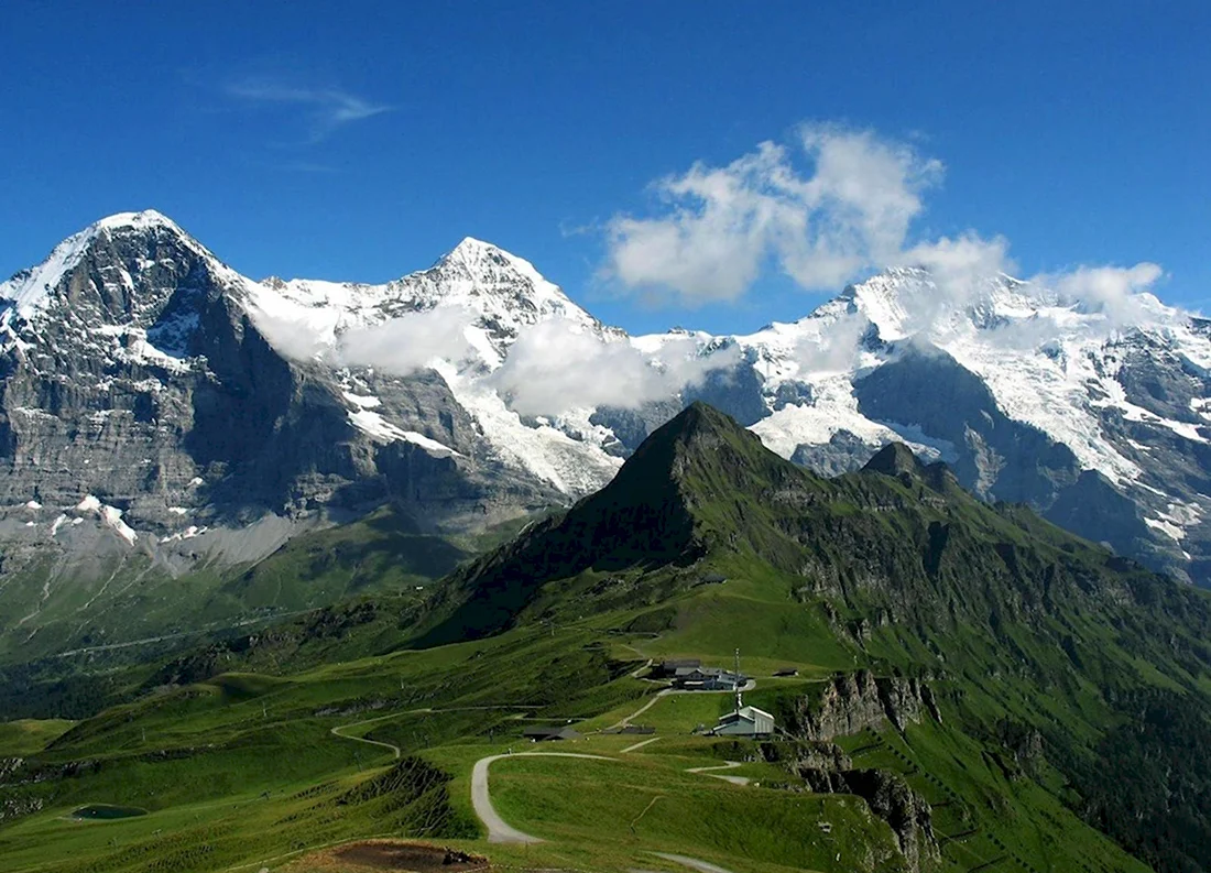 Гора Юнгфрау в Швейцарии