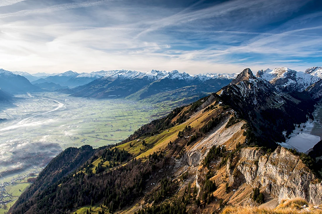 Горная вершина Айгер Швейцария