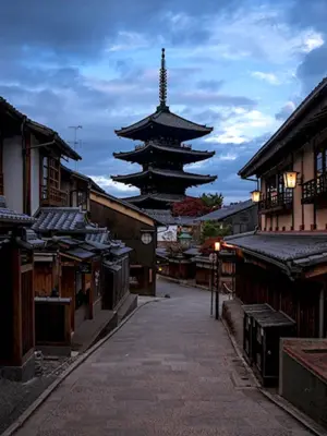 Город Киото в Японии 18 века