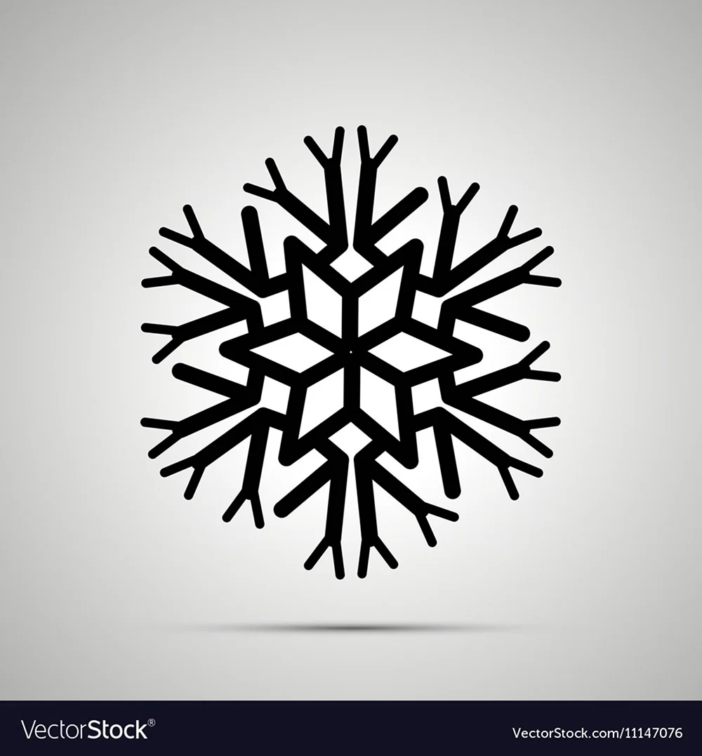 Гравюра Снежинка рисунок от руки символ