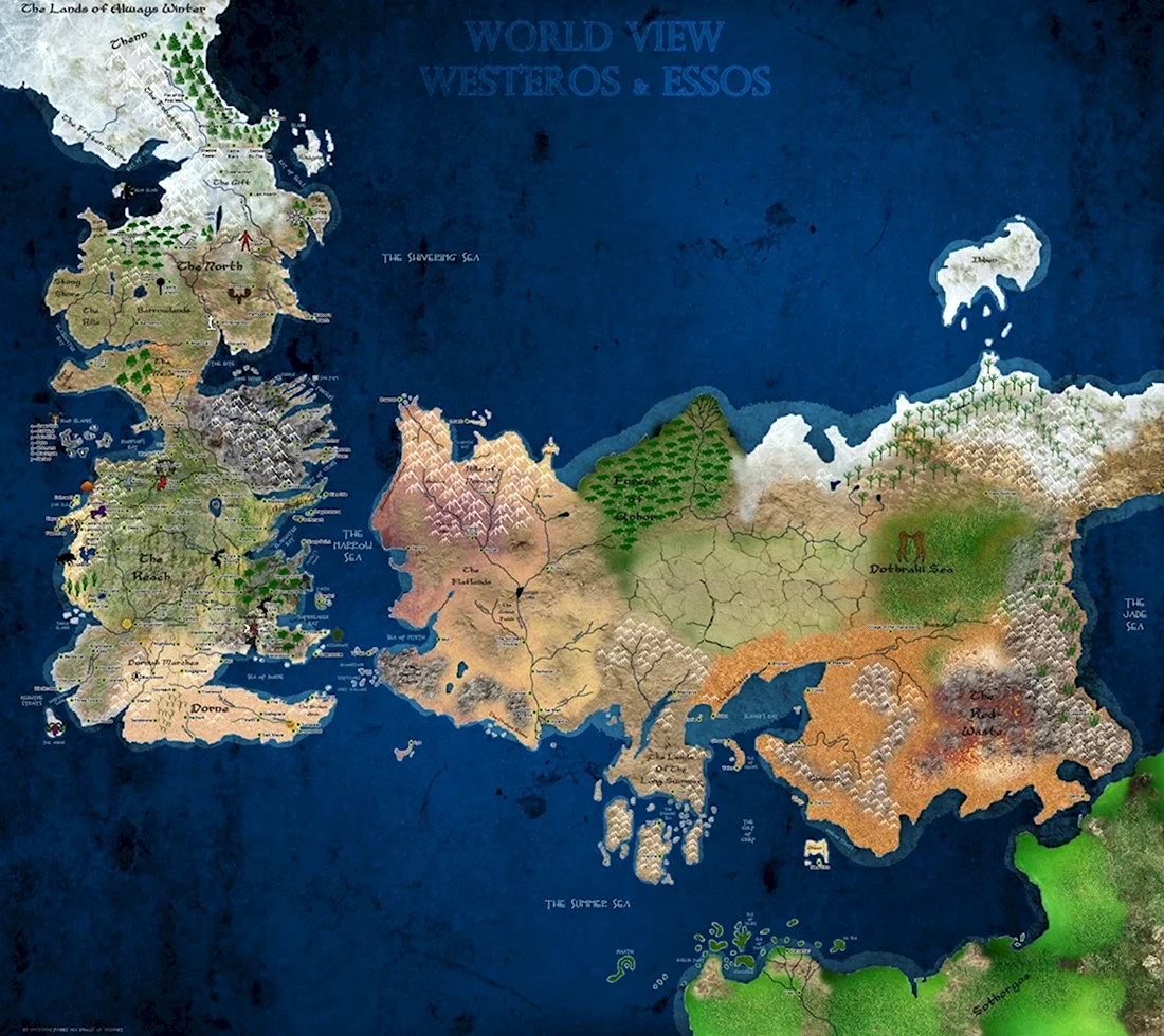 Игра престолов карта мира семи королевств