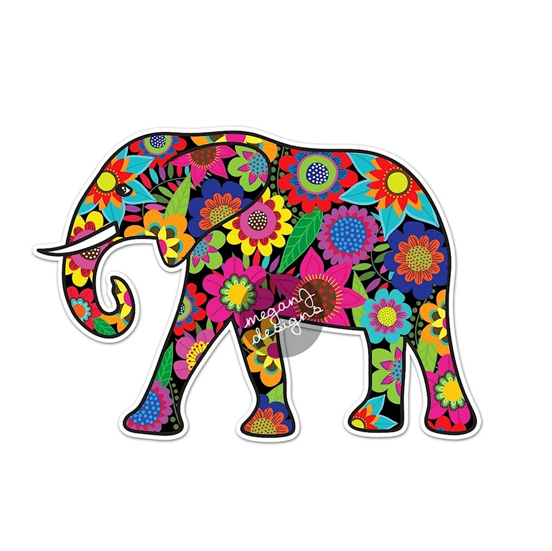 Индийский слон стилизация