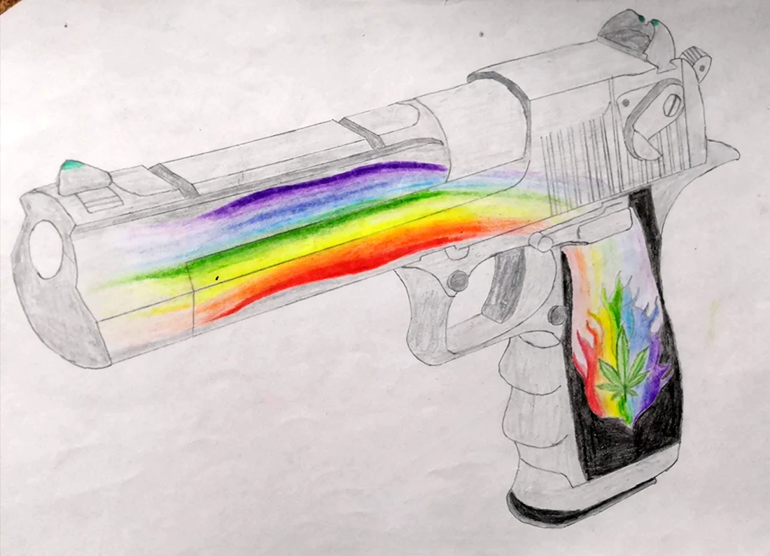 Как нарисовать скин на оружие пистолет