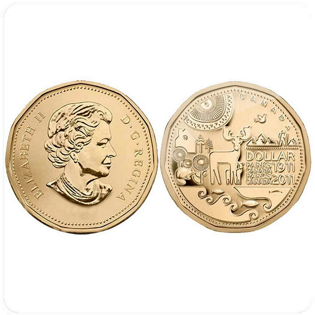 Канада 1 доллар 2002 50-летие вступления Елизаветы II на престол 1952-2002