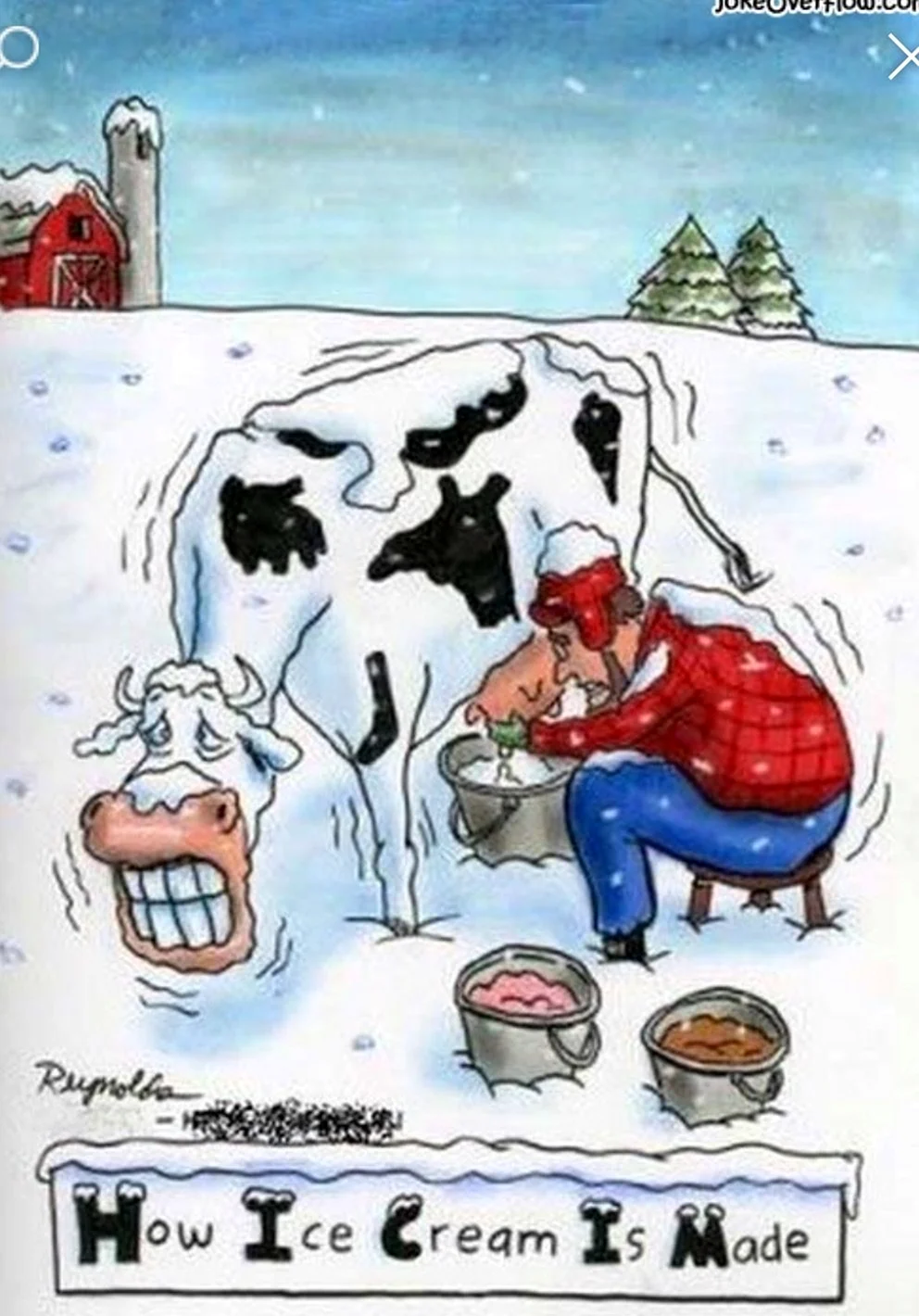 Карикатура зима