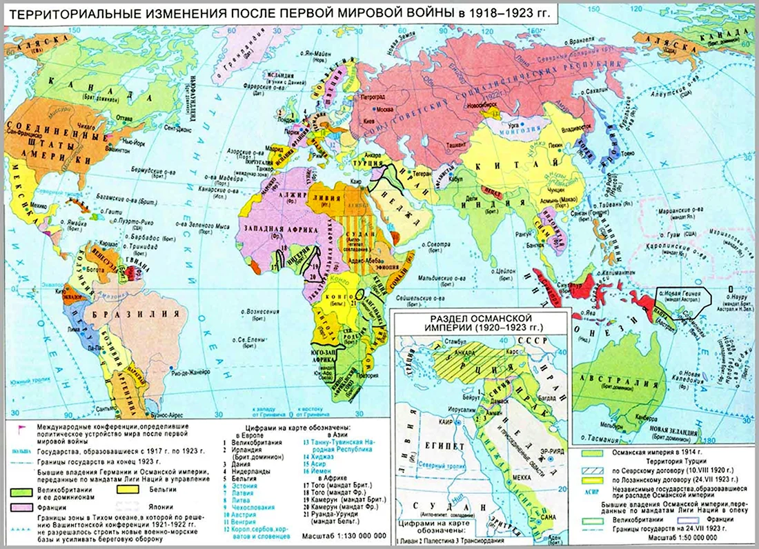 Карта мира перед 1 мировой войной